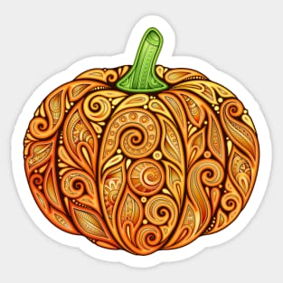 Colored Decorative Pumpkin Sticker